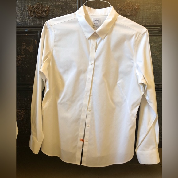 Button down Brooks Bros cotton spandex shirt, size 14P - Picture 1 of 5